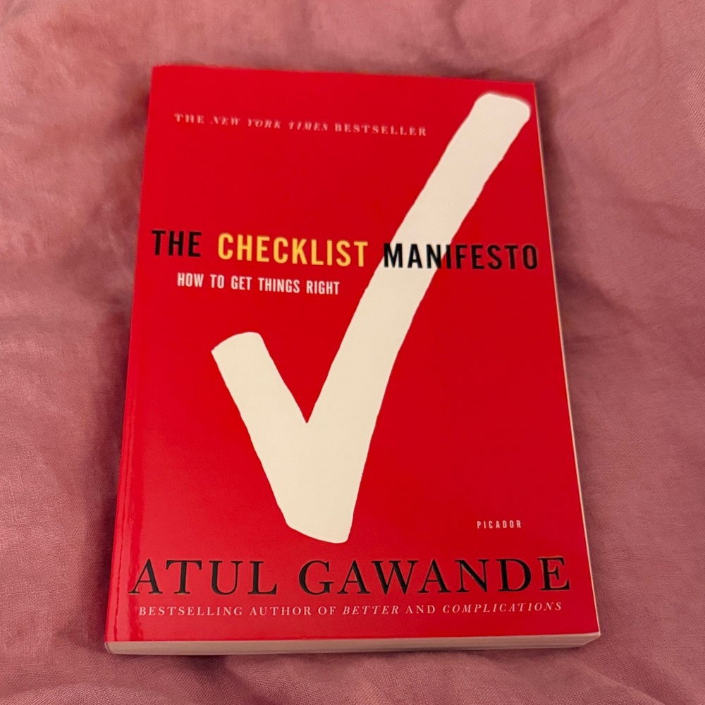 The Checklist Manifesto Book by Atul Gawande